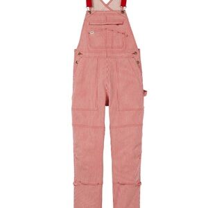 Stylish Red and White Overalls for Women